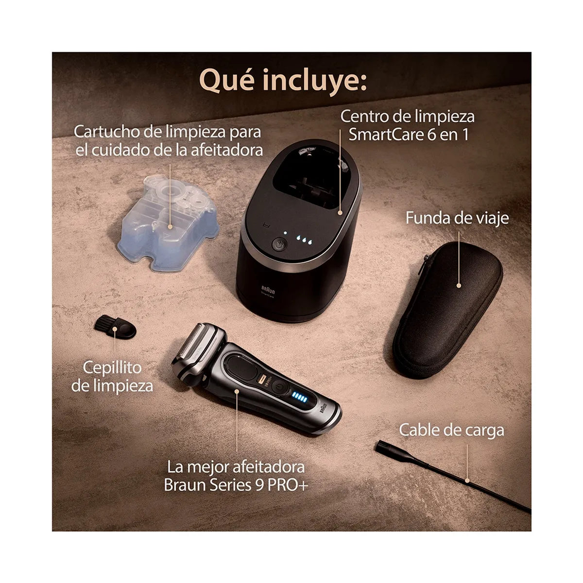BRAUN I Maquina de Afeitar Shaver Serie 9 Pro+ 5793 Gris Seco y húmedo