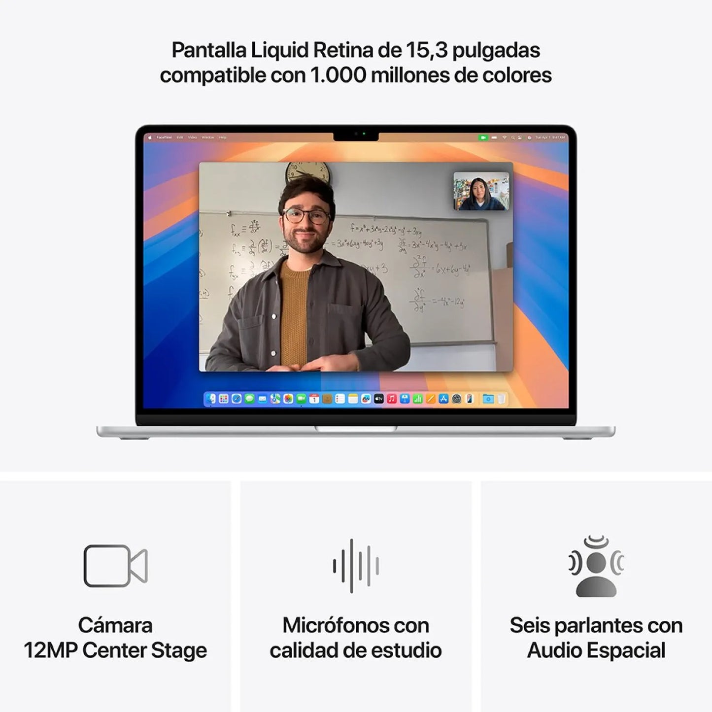 MacBook Air 15"(M4 (10n CPU ,10n GPU), 24GB RAM, 512GB SSD)-Color Plata