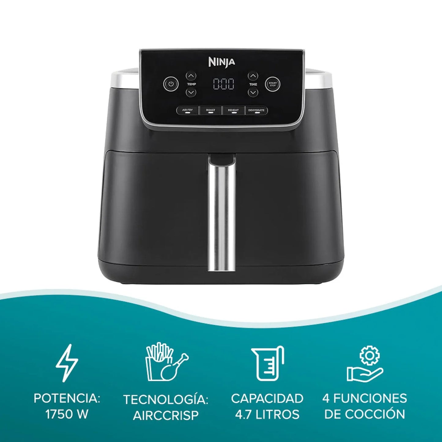 NINJA Freidora de Aire Ninja Pro 4 En 1 De 4.7 Litros AF140EU