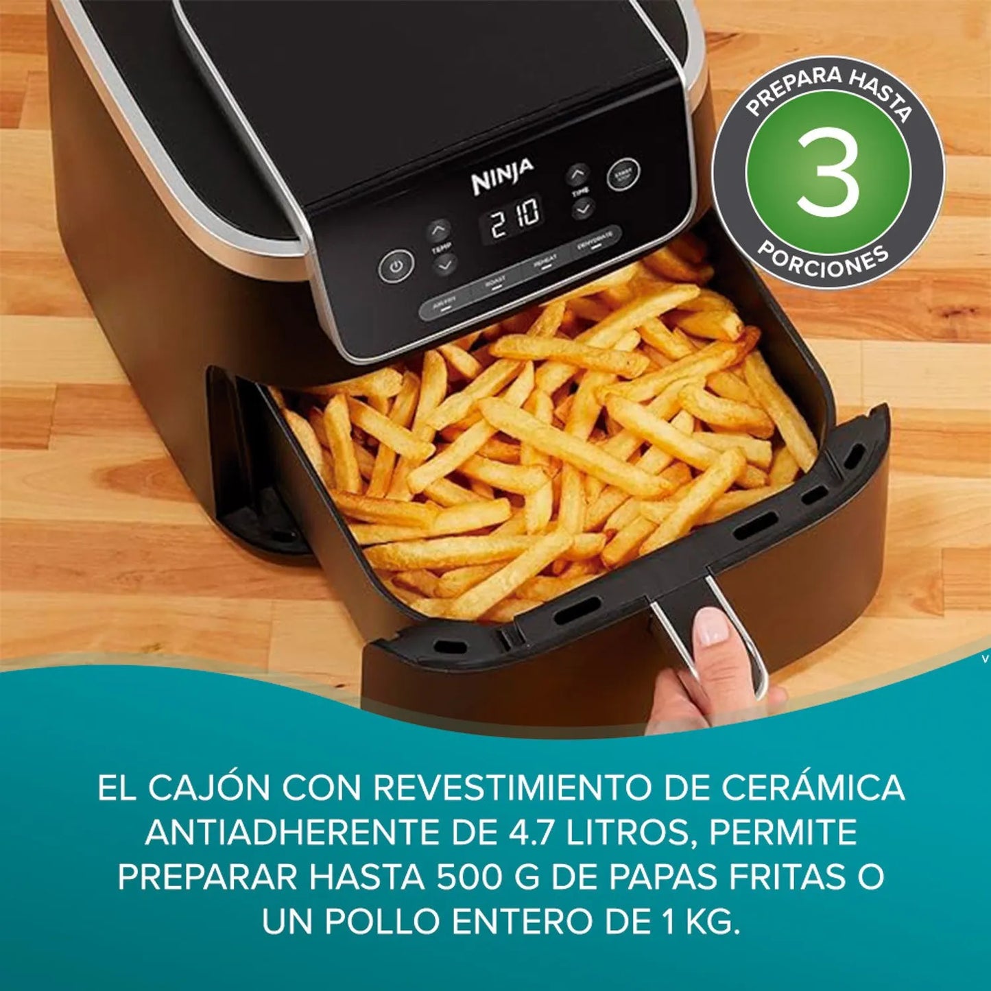NINJA Freidora de Aire Ninja Pro 4 En 1 De 4.7 Litros AF140EU
